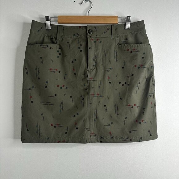 Eddie Bauer Pants - Eddie Bauer Womens Adventurer 2.0 Skort Skirt Sz 10 Olive Green Pockets Stretch